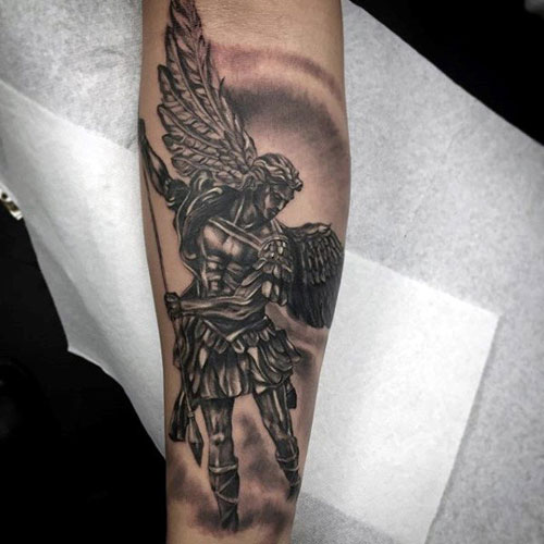 Winged Warrior Guardian Angel Tattoo Designs