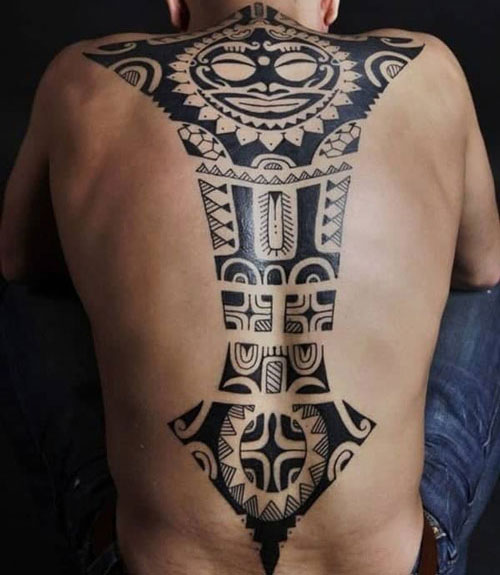 Tribal Tattoos Down The Spine
