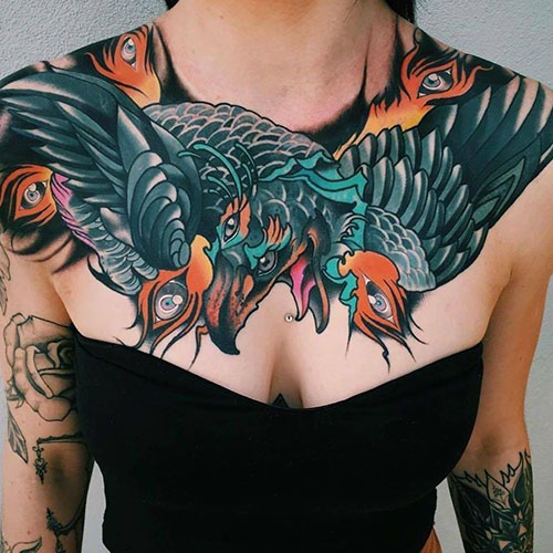 Nice Chest Tattoos For Women