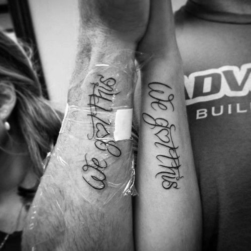 Connecting Husband and Wife Couple Tattoo Designs