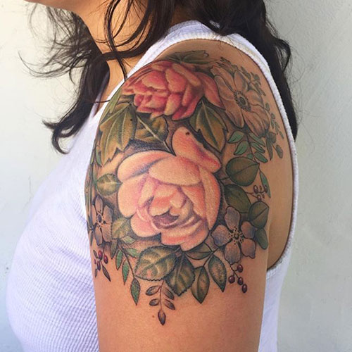 Roses on Shoulder