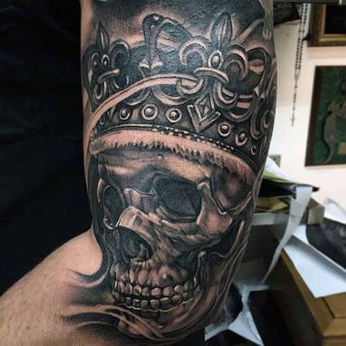 Skull with Crown Tattoo
