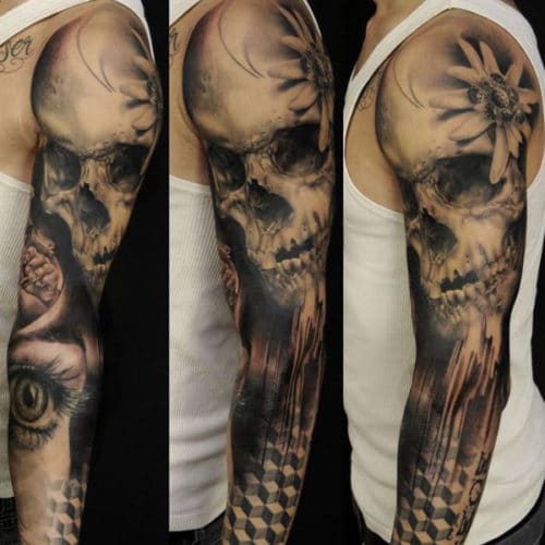 Skull Sleeve Tattoos For Men