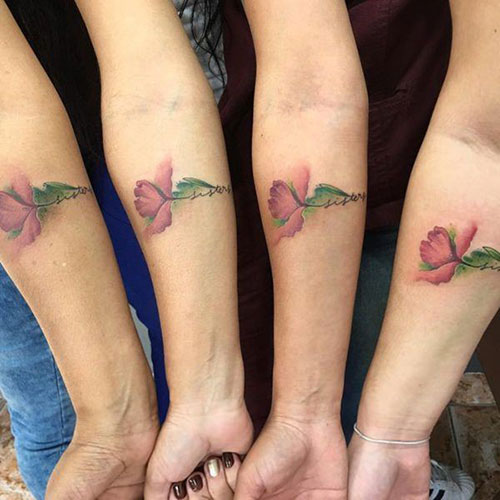 Sister Tattoos For 4