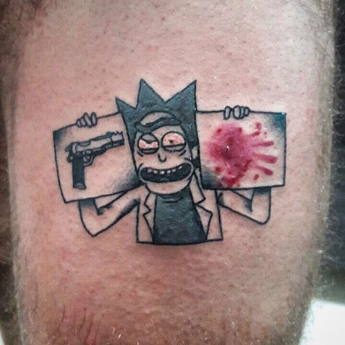 Rick and Morty Funny Small Tattoo