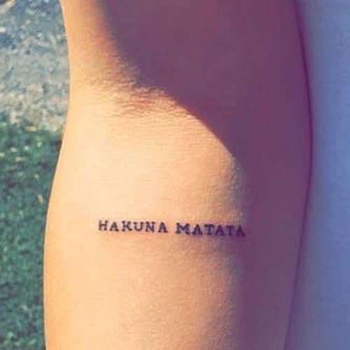 Small Hakuna Matata Tattoo