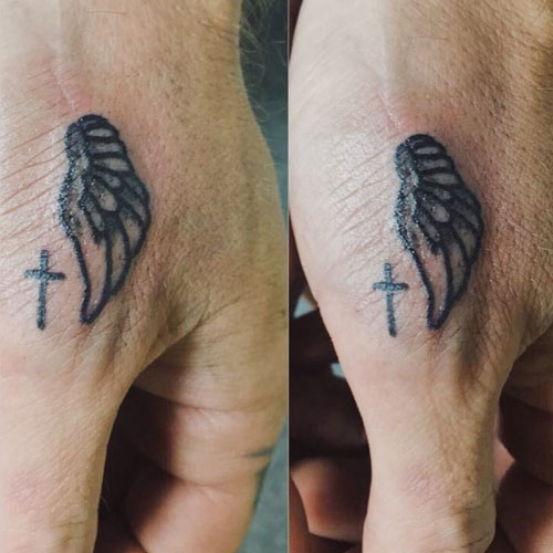 Small Simple Angel Tattoo