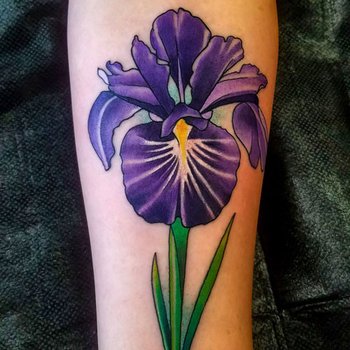 Iris Flower Tattoo