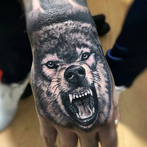 Wolf Hand Tattoo Ideas