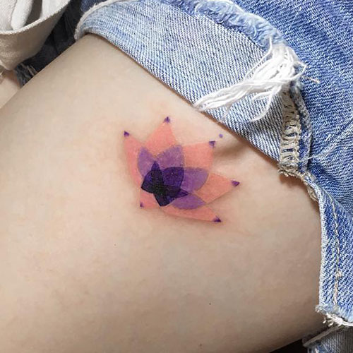 Small Thigh Tattoos For Females
