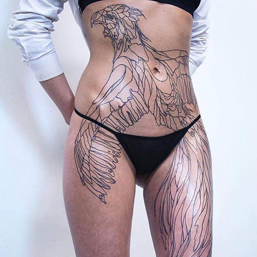 Hip and Thigh Tattoos