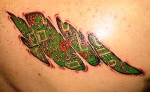 Cool Mechanical Tattoos For Guys