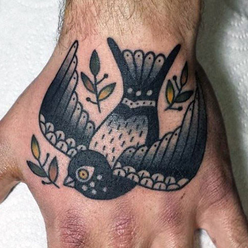 Pigeon Tattoo on Hand