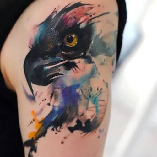 Watercolor Eagle Tattoo