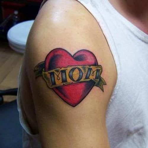 Heart Tattoo On Shoulder