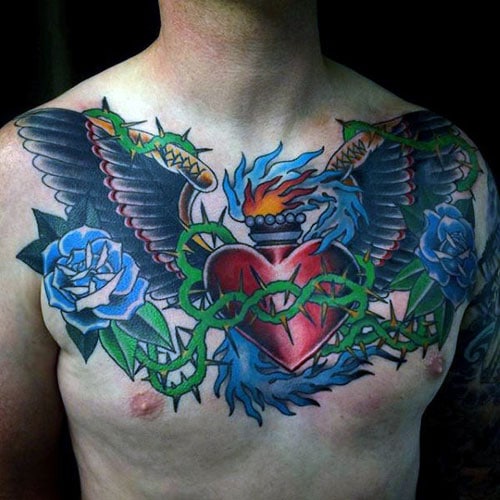 Colorful Heart Tattoo Ideas