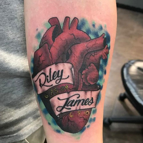 Best Heart Tattoos with Names